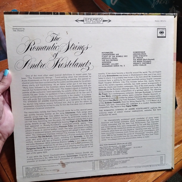 Andre Kostelanetz The Romantic Strings Vinyl Record - Picture 2 of 6
